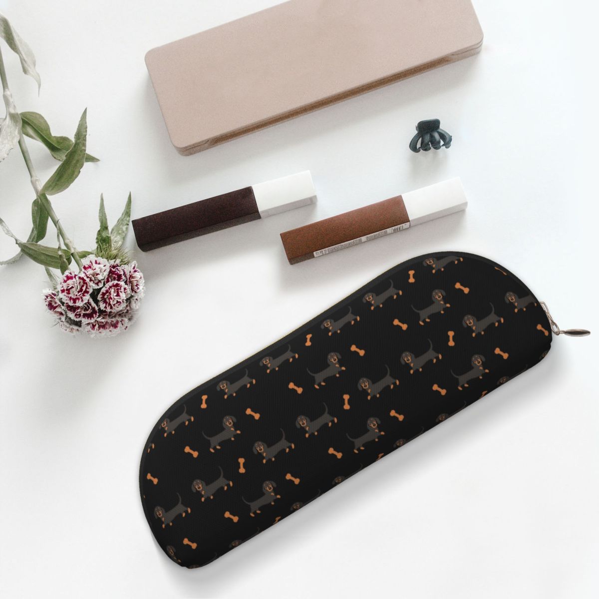 Tan Stationery & Office Supply - Preto e tan dachshund salsicha cão