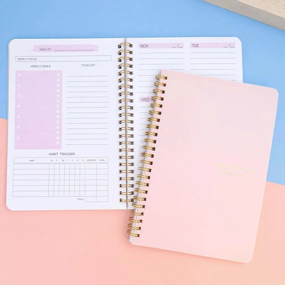 Planner Weekly Budget - Planejador Semanal A5, Caderno Diário Simples