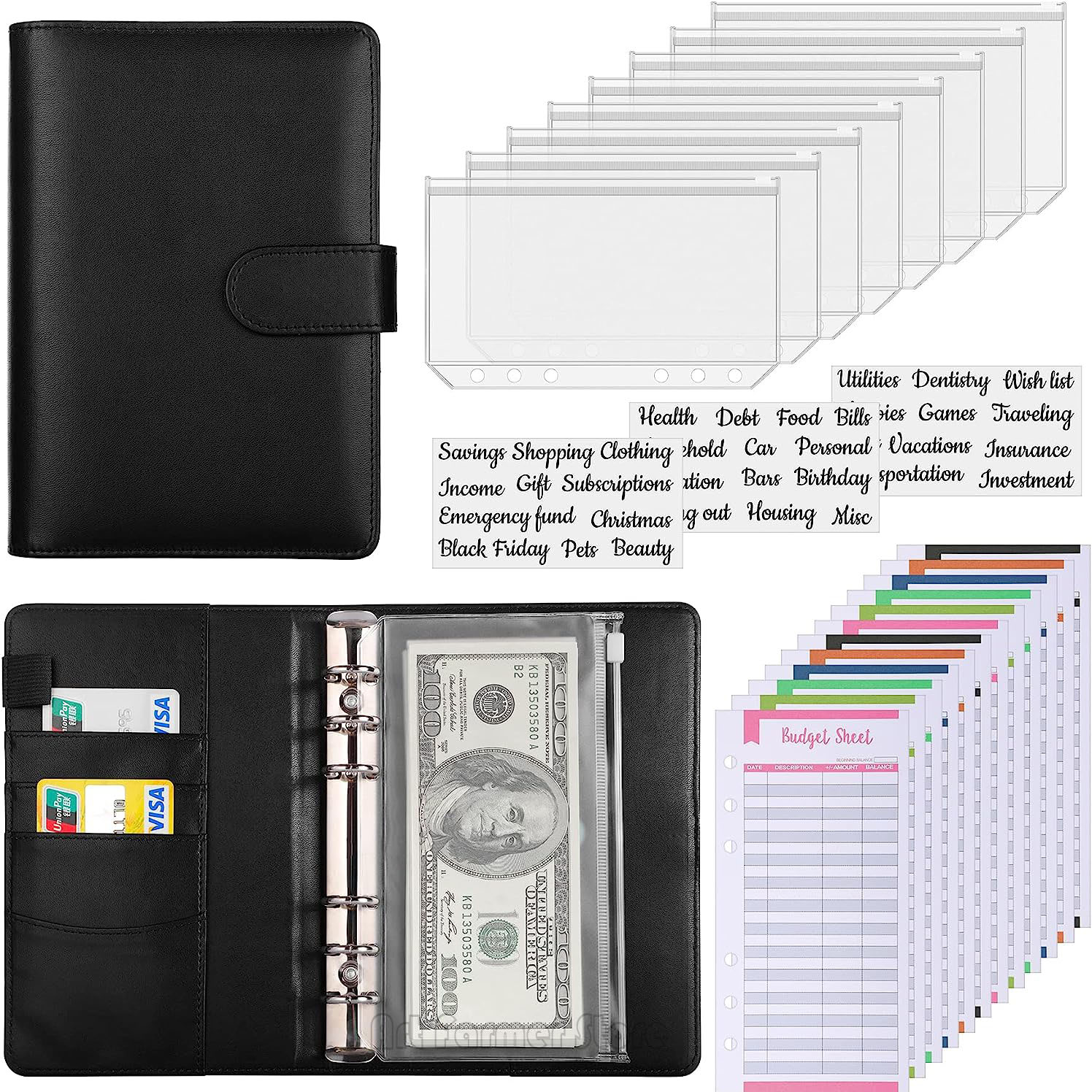 Planner Weekly Budget - Pasta de orçamento a6 com envelope