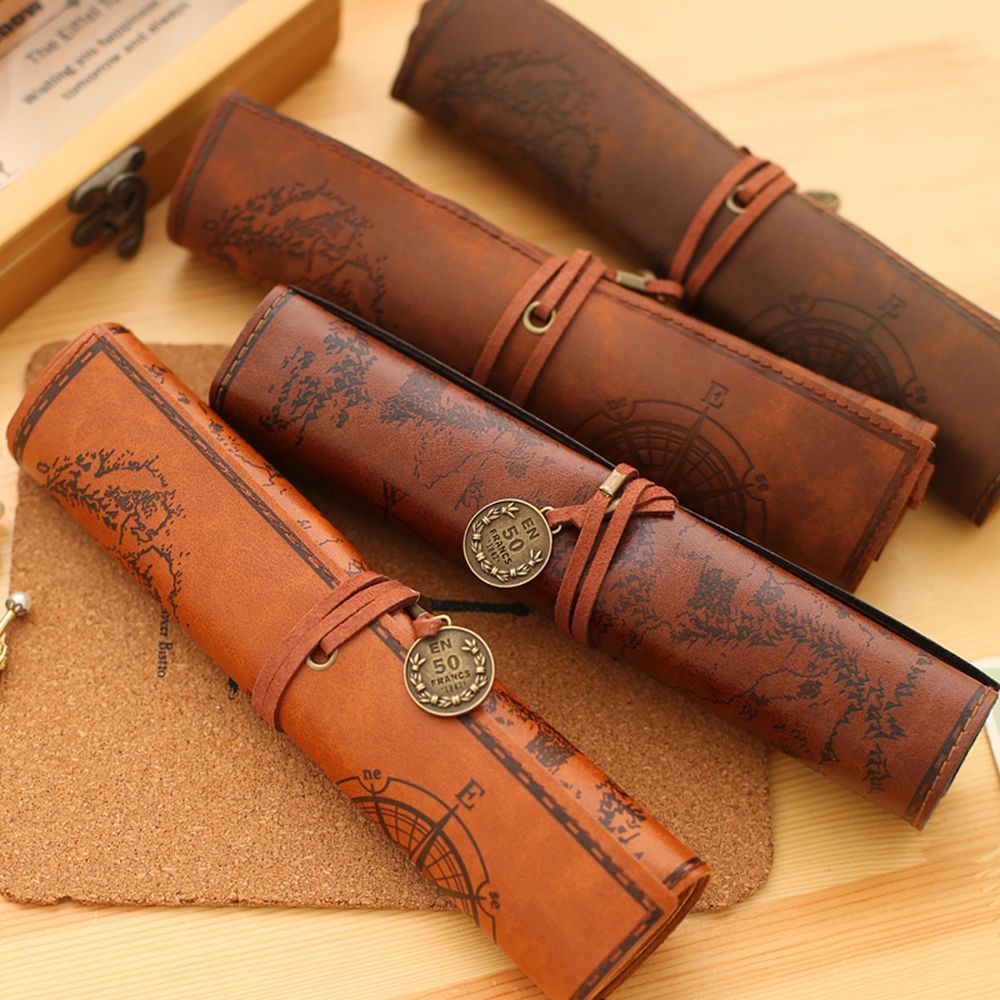 Pen Pouch Roll - Estojo de Lápis e Canetas Vintage