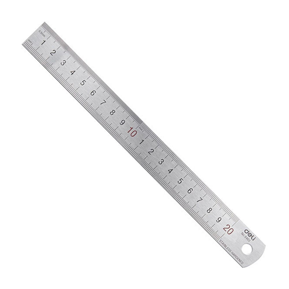 Stationery Office And School Supply Stores - Deli 20cm régua reta de metal