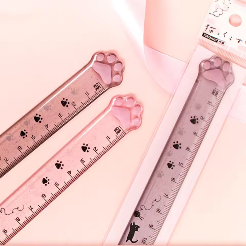 Ruler Set Transparent - Régua com design de pata de