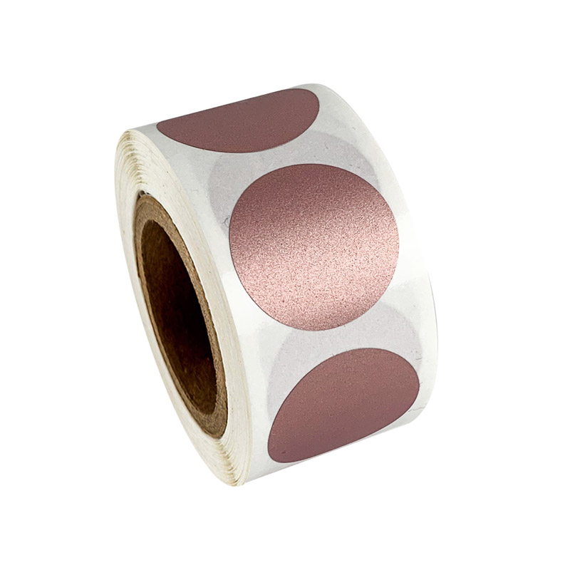 Label Printer Tape - Rodada Rosa Ouro Scratch-Off Adesivos, Scratch-Off