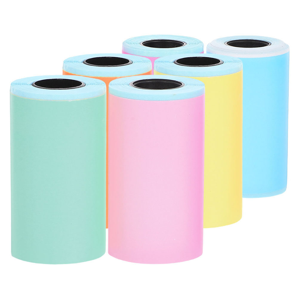 Sticker Label Roll - 6 rolos de papel para impressora