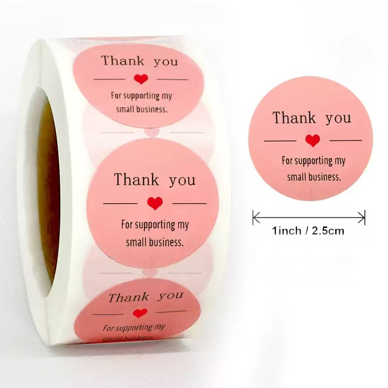Sticker Label Roll - Obrigado por apoiar meus adesivos de