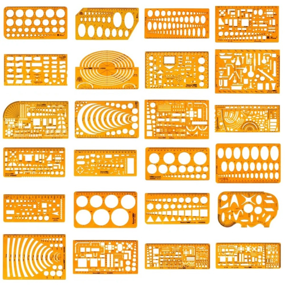 Ruler Set Transparent - Conjunto de modelo de desenho geométrico