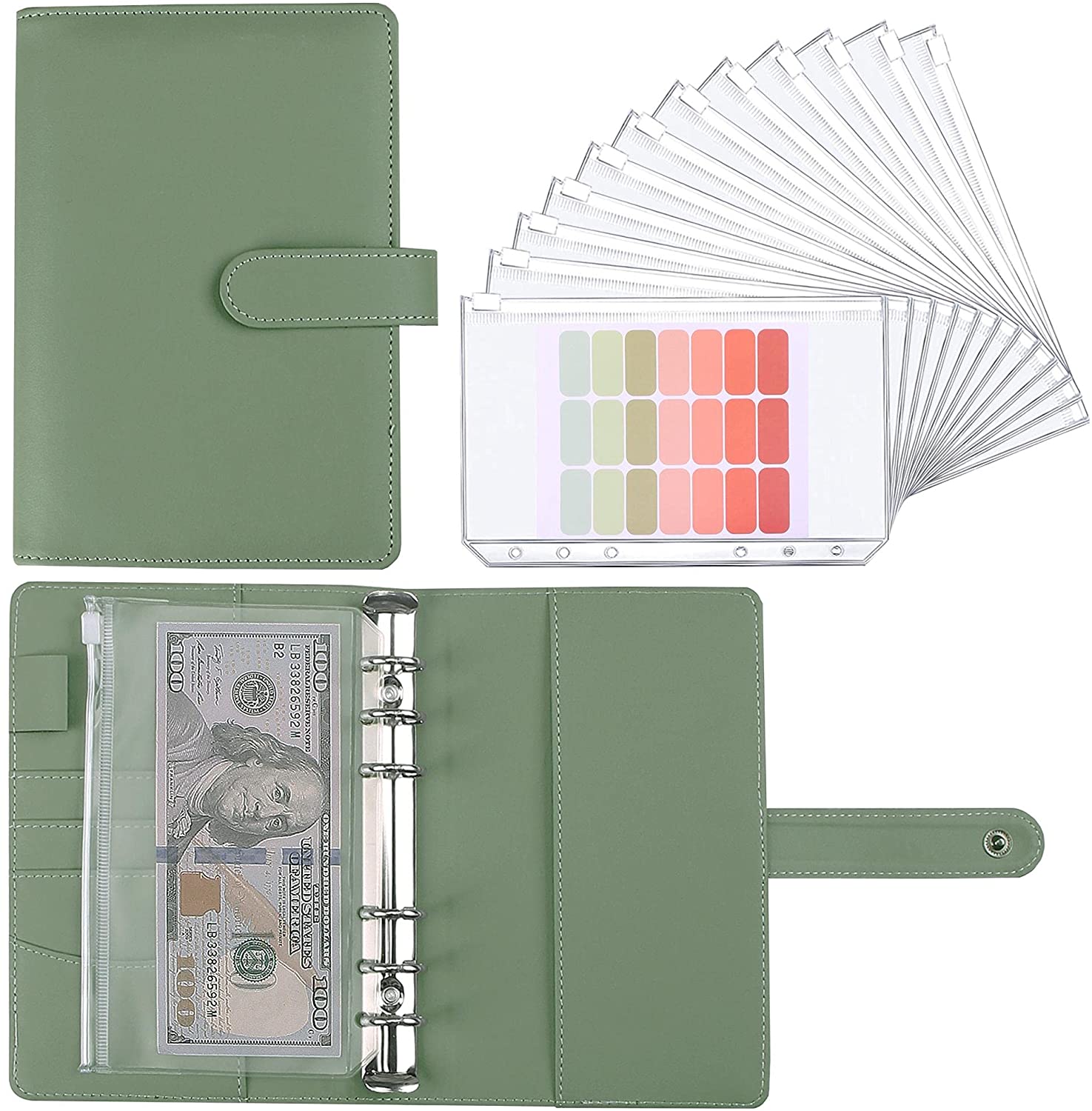 Planner Weekly Budget - Pasta colorida do caderno do couro