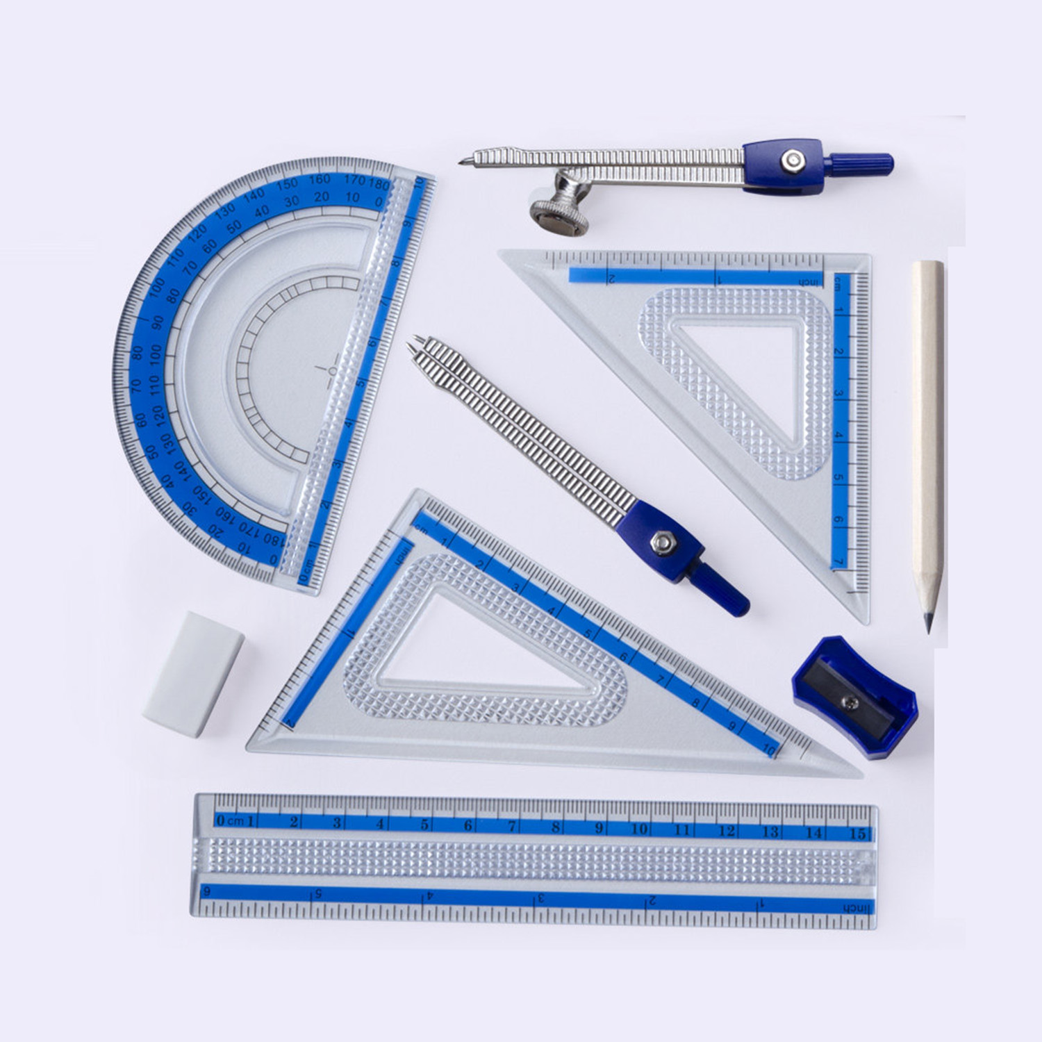 Compass Geometry Set - Conjunto de Matemática Geométrica com 10