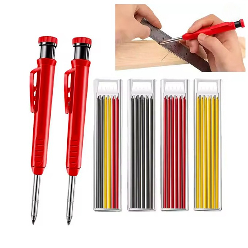 Mechanical Pencil Lead - Conjunto de lápis de carpinteiro sólido,