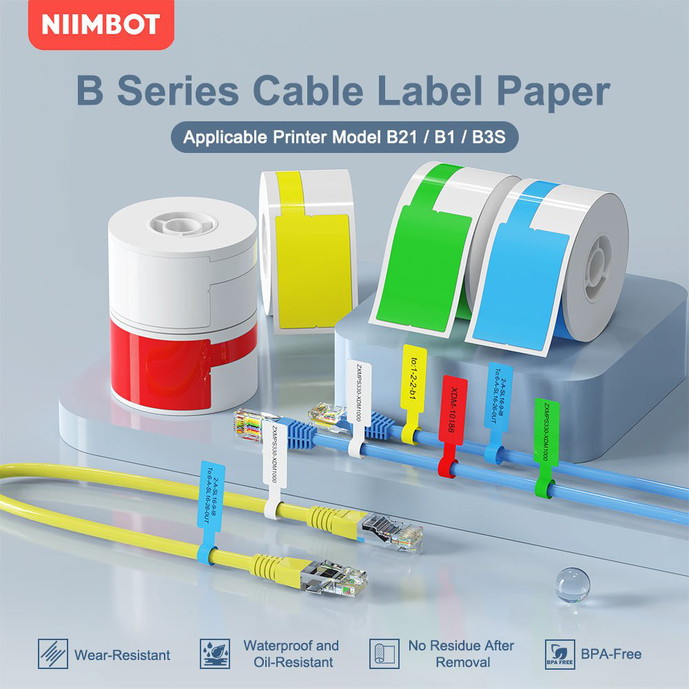 Label Printer Tape - Niimbot etiqueta de cabo impressora portátil