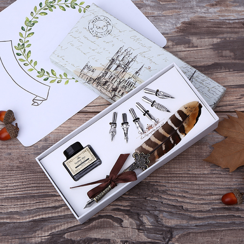 Fountain Pen Ink - Conjunto de Caneta de Pena Retrô