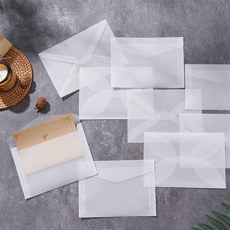 Letter Envelope Kraft - 50 unidades/lote Envelope Translúcido em Branco