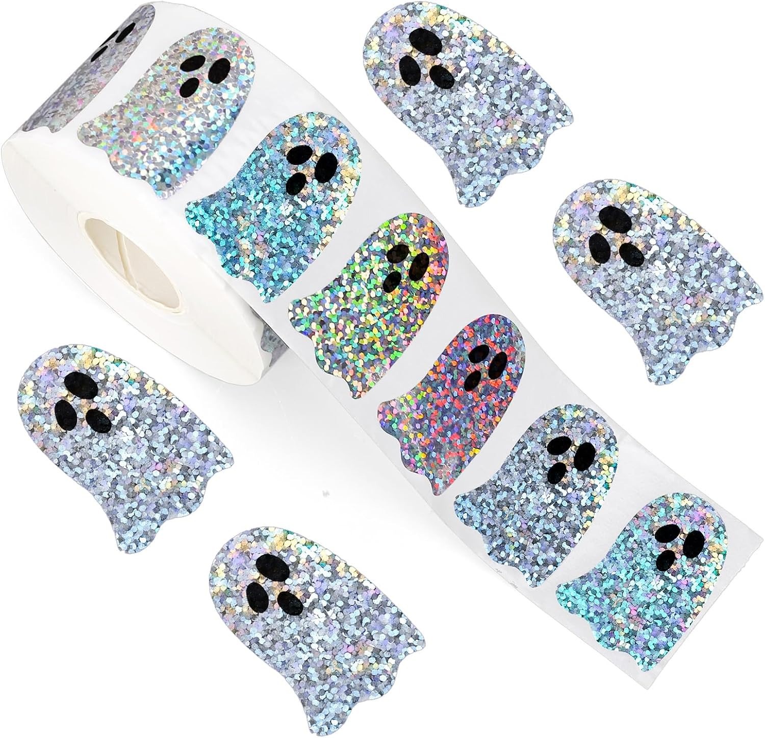 Sticker Label Roll - Halloween fantasma forma diy adesivo à