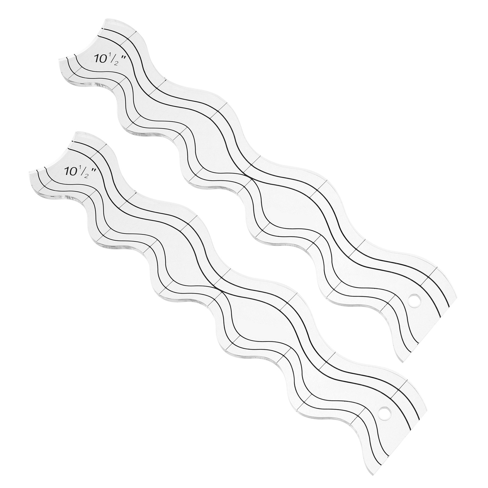 Ruler Set Transparent - Conjunto de 2 Réguas Transparentes de
