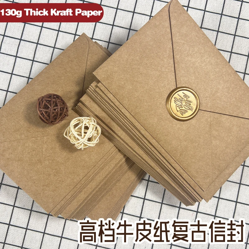 Letter Envelope Kraft - 50 peças de envelopes de papel