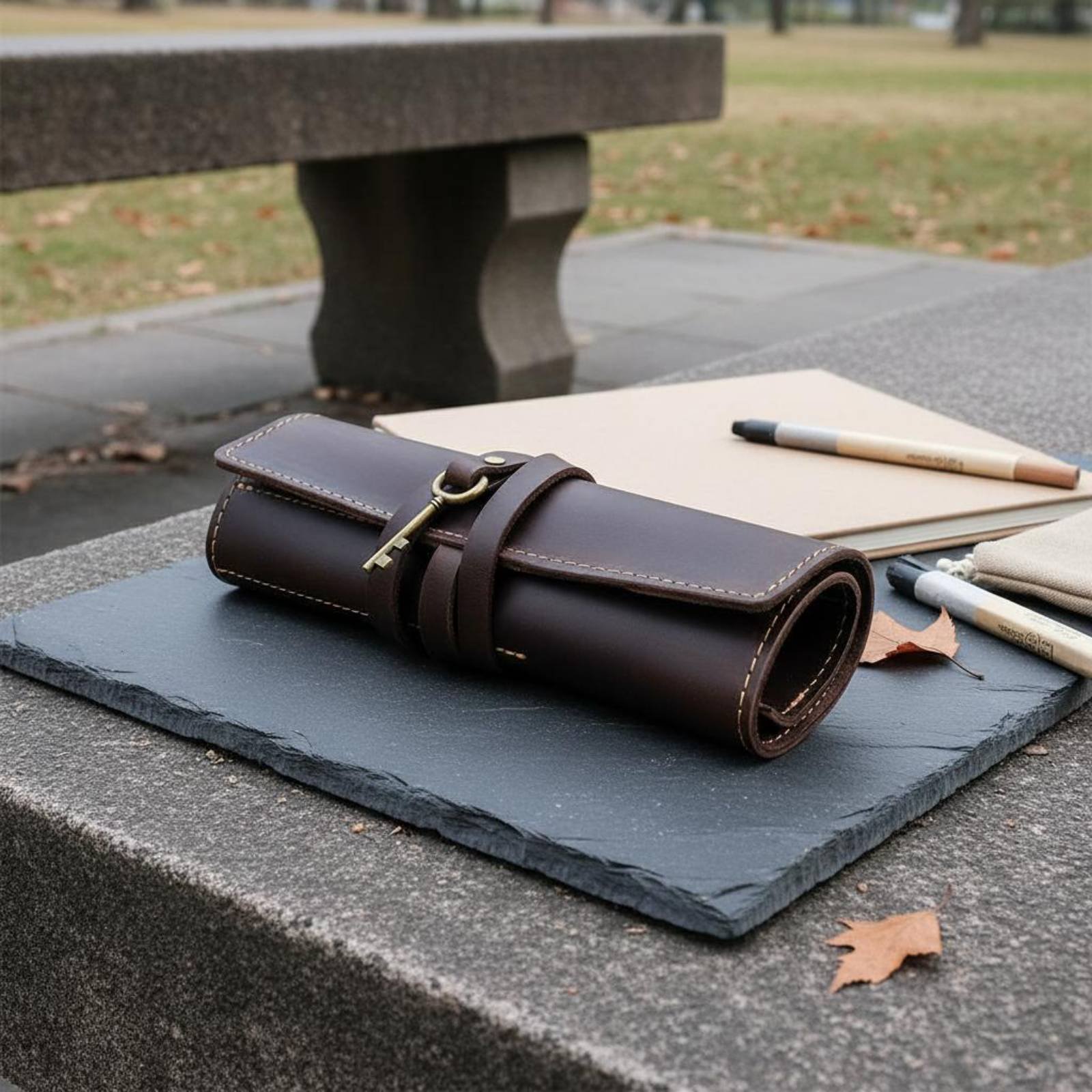 Estojo de Couro Dobrável para  - Pen Pouch Roll avaliação e preço