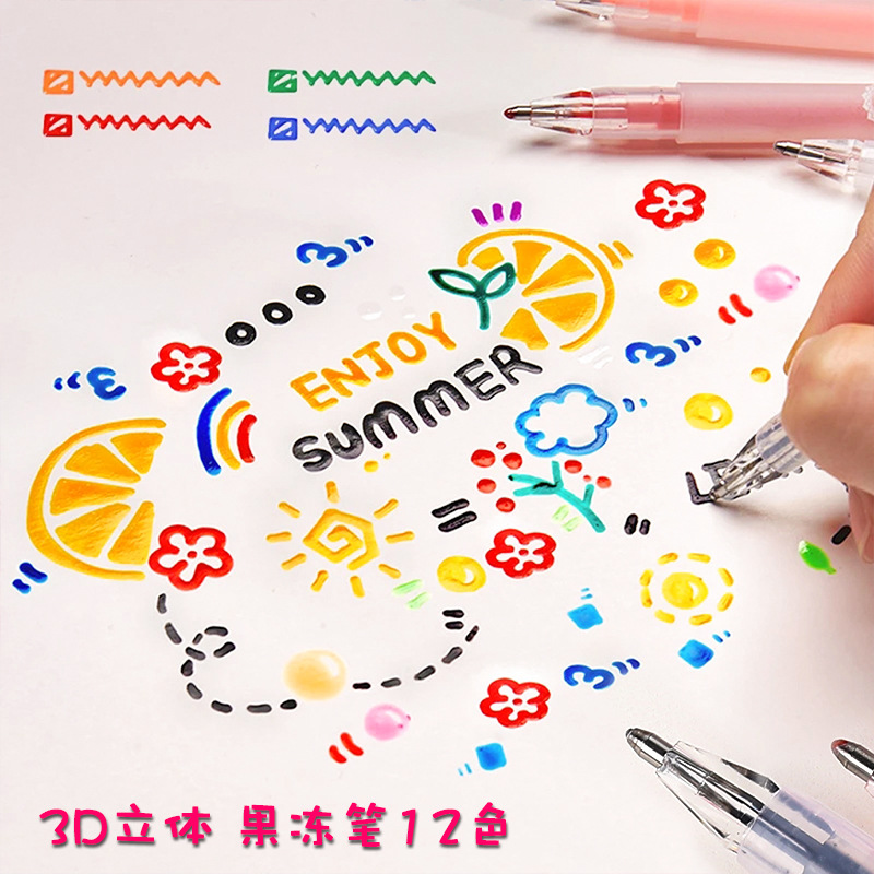 3d tridimensional geléia canet - Gel Ink Pen Set avaliação e preço