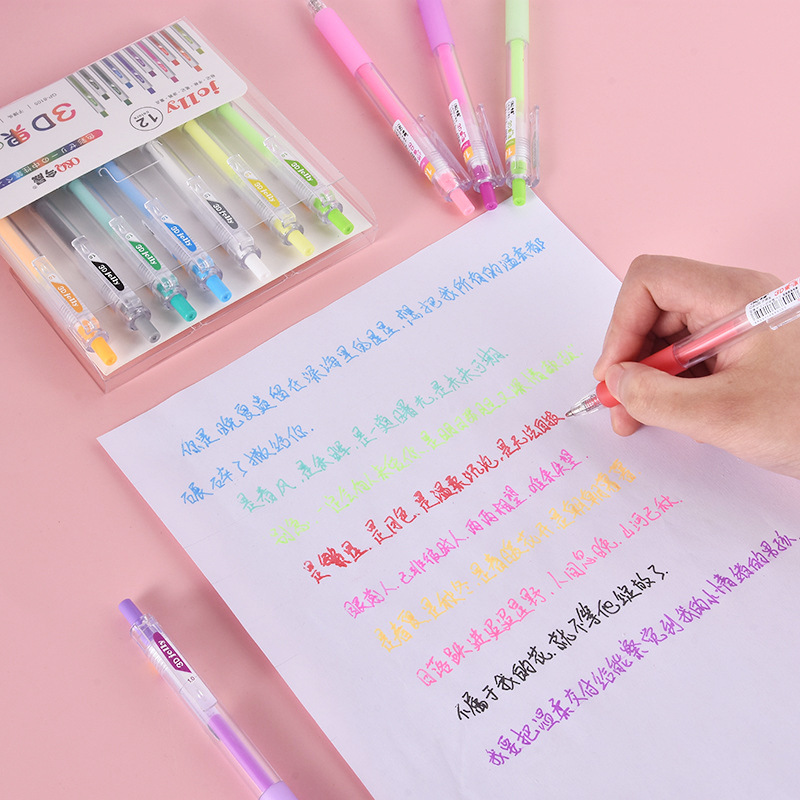 3d tridimensional geléia canet - Gel Ink Pen Set avaliação e preço
