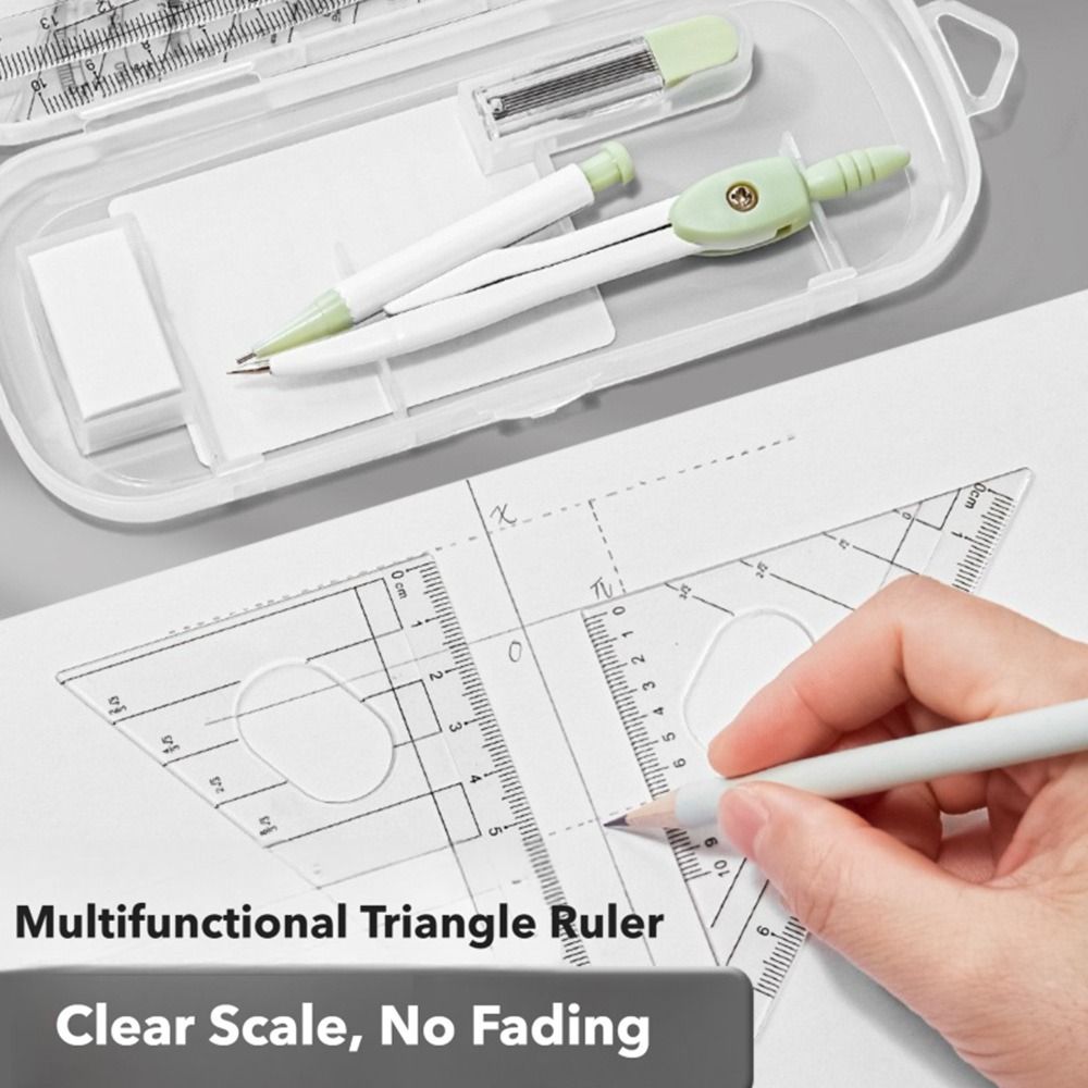 Conjunto de 8 Peças: Régua Plá - Ruler Set Transparent avaliação e preço