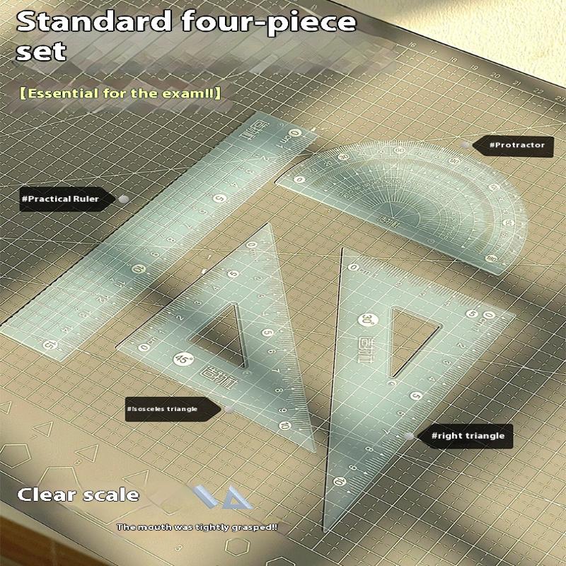 4 Pçs/set 15 CM Conjunto de Ré - Ruler Set Transparent avaliação e preço