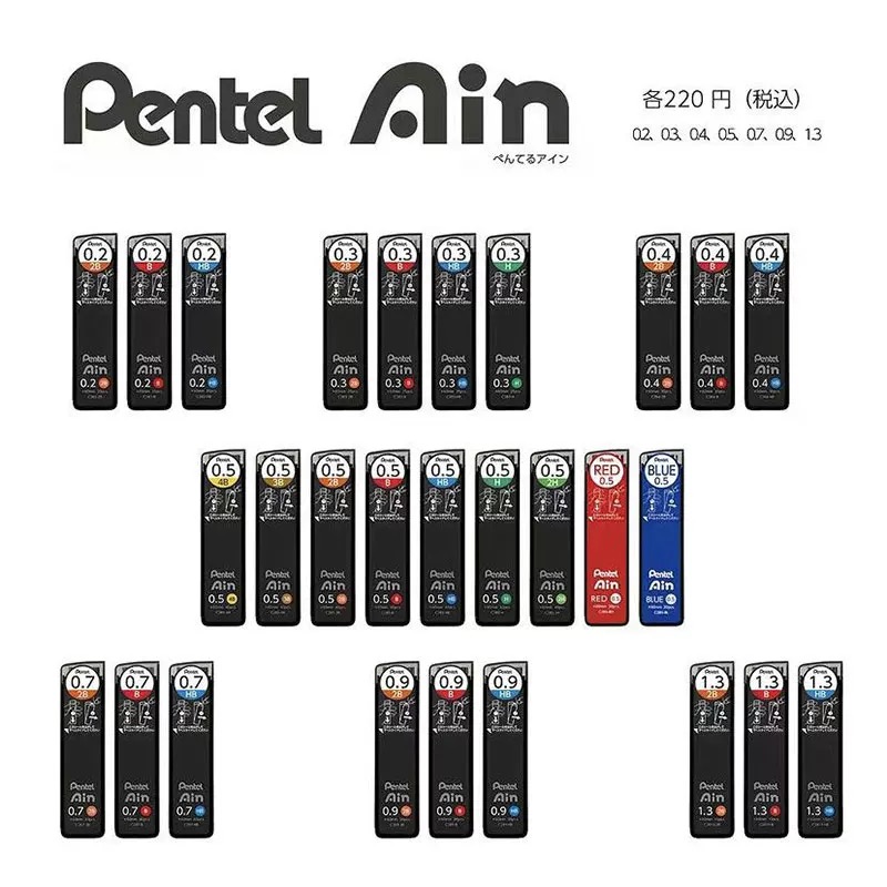 1pc japonês pentel ain lápis m - Mechanical Pencil Lead avaliação e preço