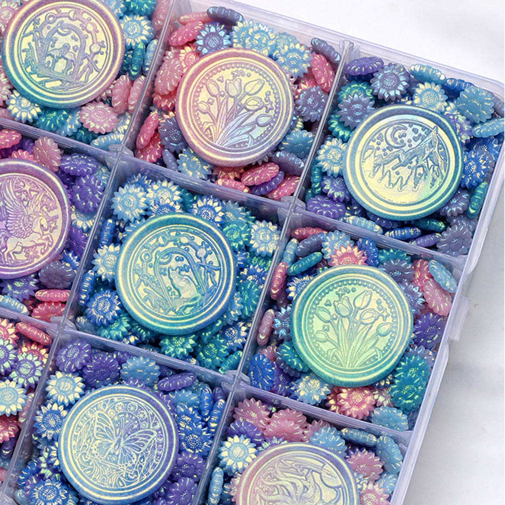 100 pçs cor misturada glitter  - Wax Seal Stamp Kit avaliação e preço