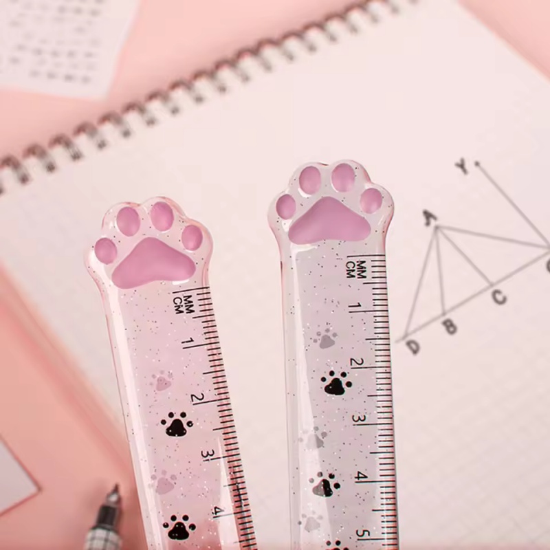 Régua com design de pata de ga - Ruler Set Transparent avaliação e preço