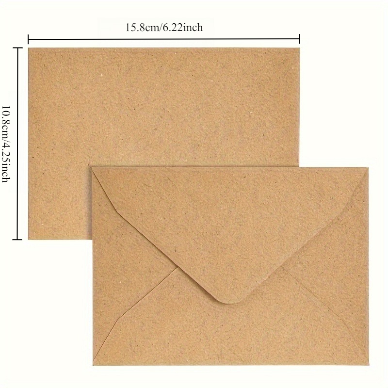 50/100 pçs envelopes de papel  - Letter Envelope Kraft avaliação e preço