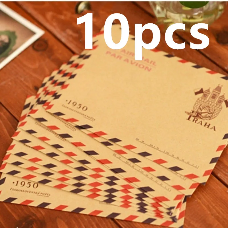 10 pçs 9.7*7.5cm retro popular - Letter Envelope Kraft avaliação e preço