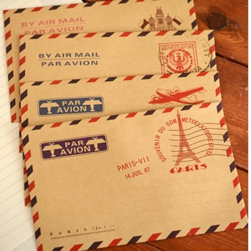 10 pçs 9.7*7.5cm retro popular - Letter Envelope Kraft avaliação e preço