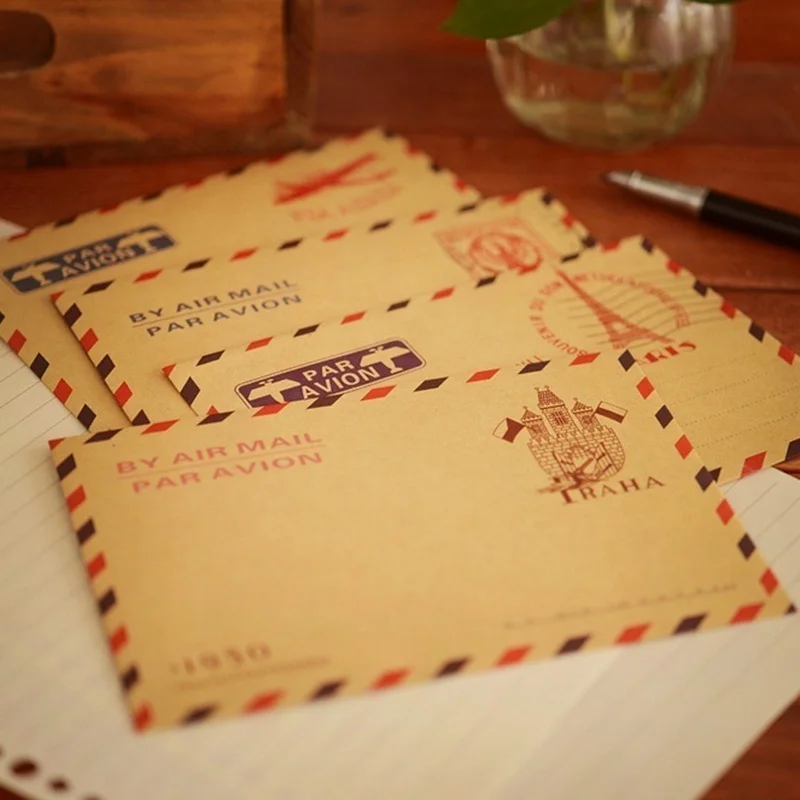 10 pçs 9.7*7.5cm retro popular - Letter Envelope Kraft avaliação e preço