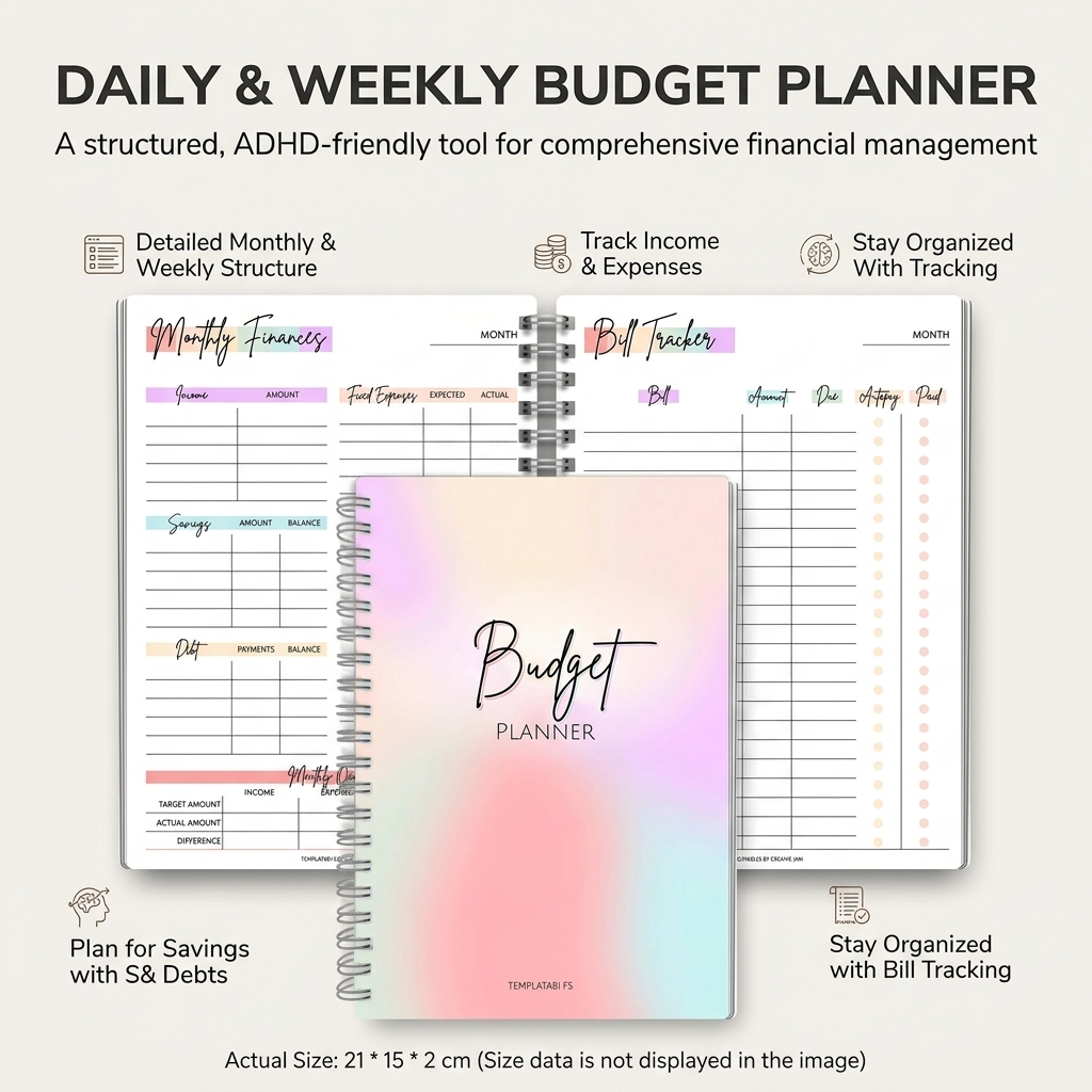 Caderno de Renda e Despesas Di - Planner Weekly Budget avaliação e preço