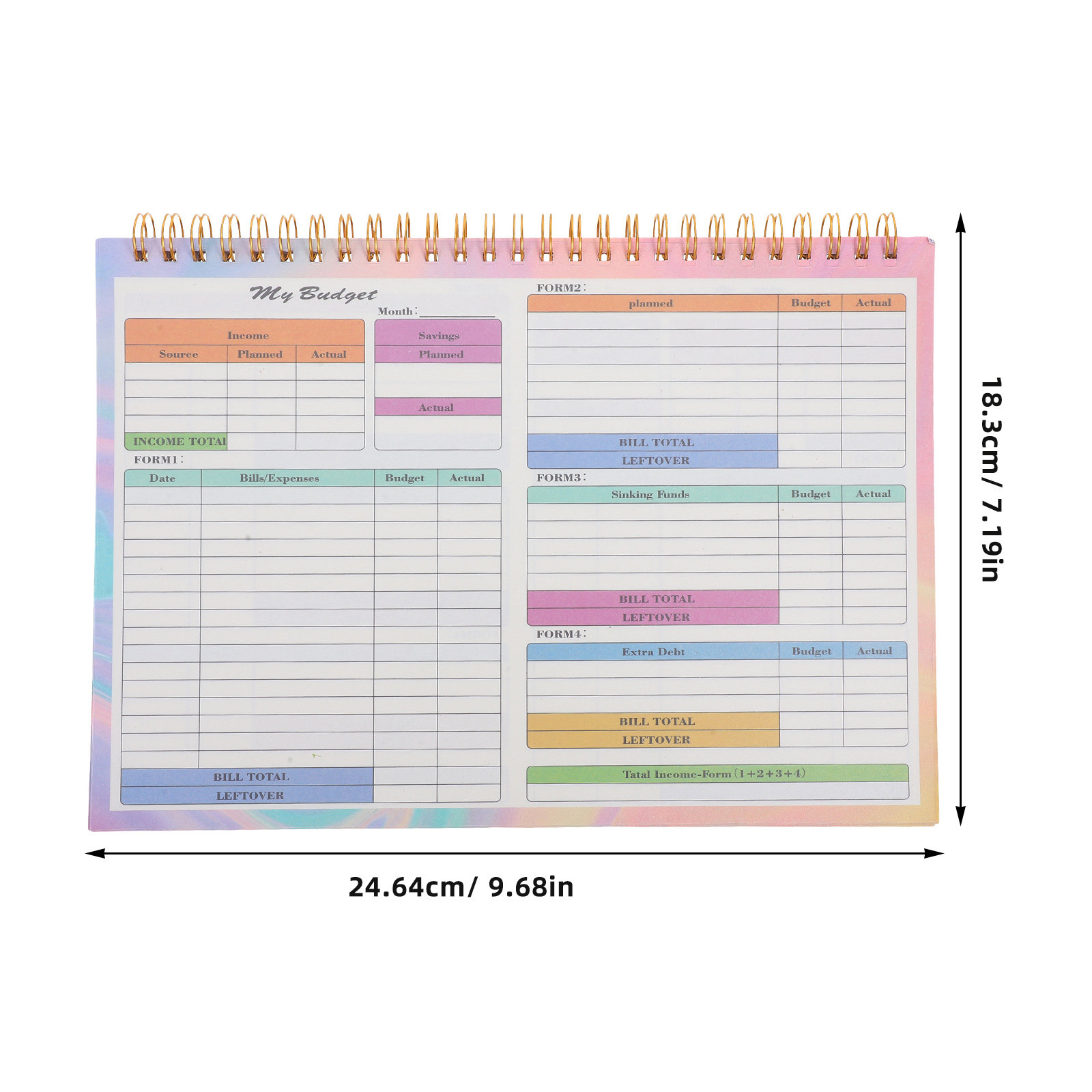 Caderno de Registro Financeiro - Planner Weekly Budget avaliação e preço