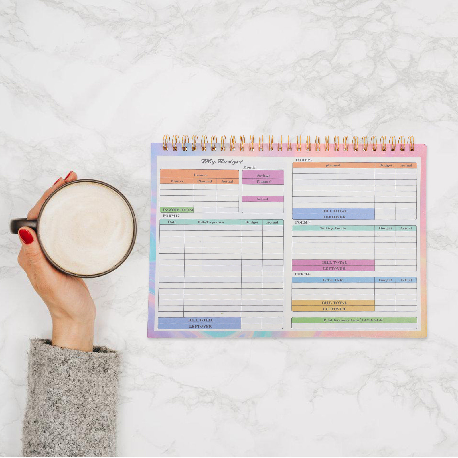 Caderno de Registro Financeiro - Planner Weekly Budget avaliação e preço