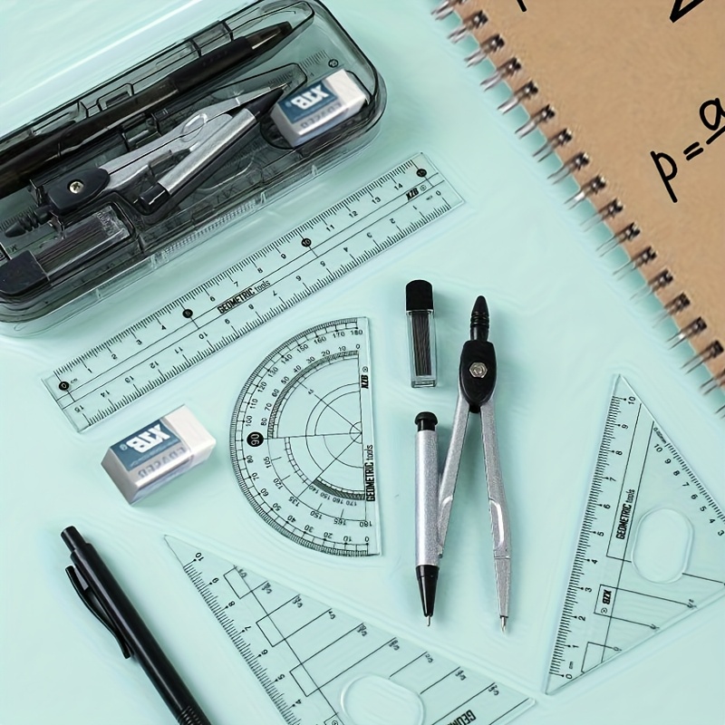 Kit de geometria matemática 8  - Compass Geometry Set avaliação e preço