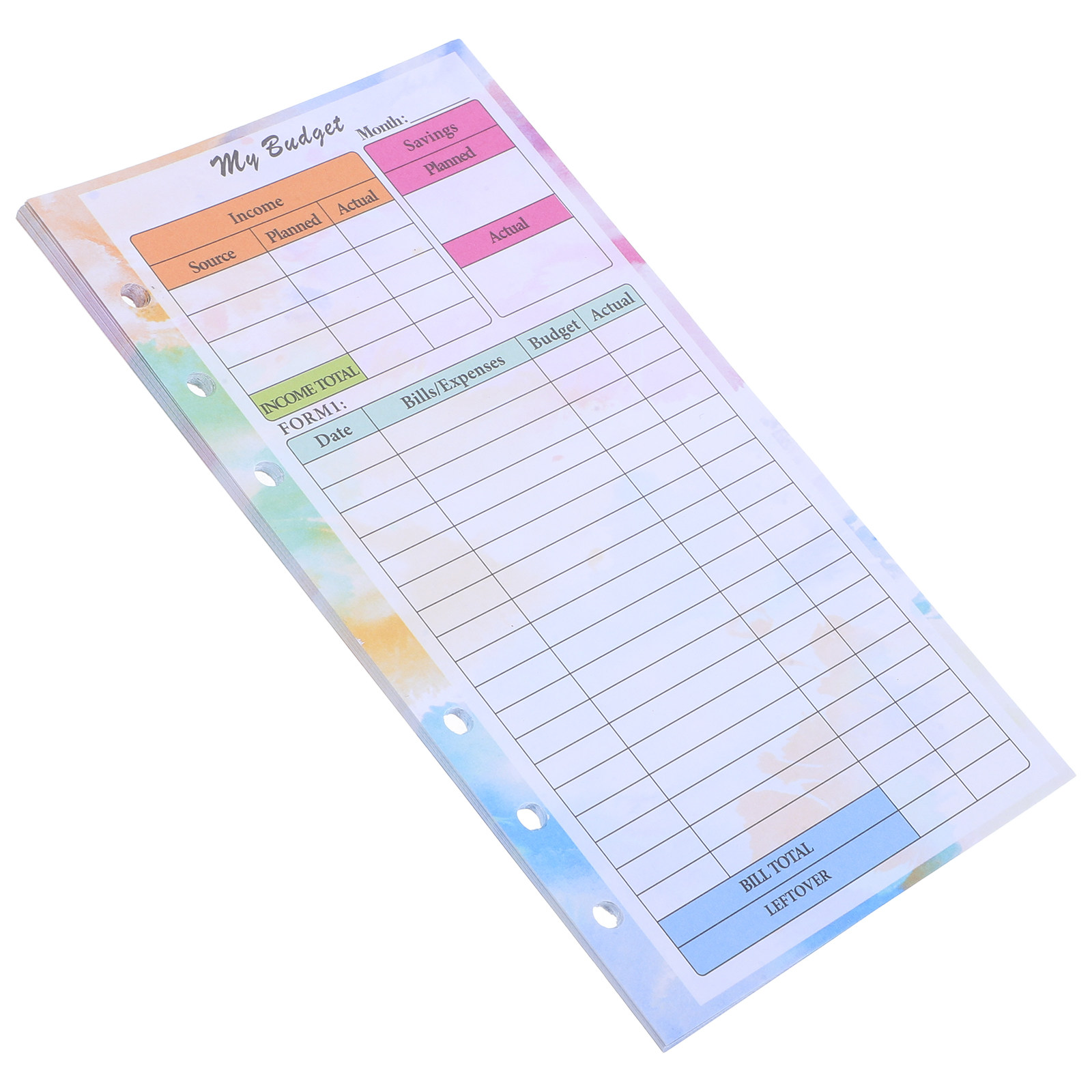 14 Folhas A6 Coloridas para Re - Planner Weekly Budget avaliação e preço
