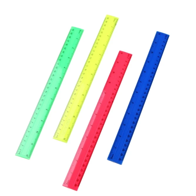 4 unidades/pacote colorido tra - Ruler Set Transparent avaliação e preço