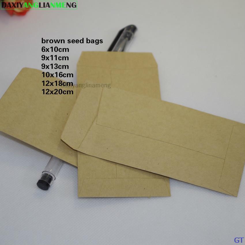100 pces 6*10 10*16 9*1312*20c - Letter Envelope Kraft avaliação e preço