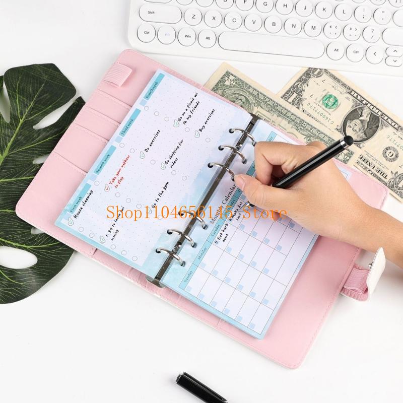 Folha forrada de papel de reca - Planner Weekly Budget avaliação e preço