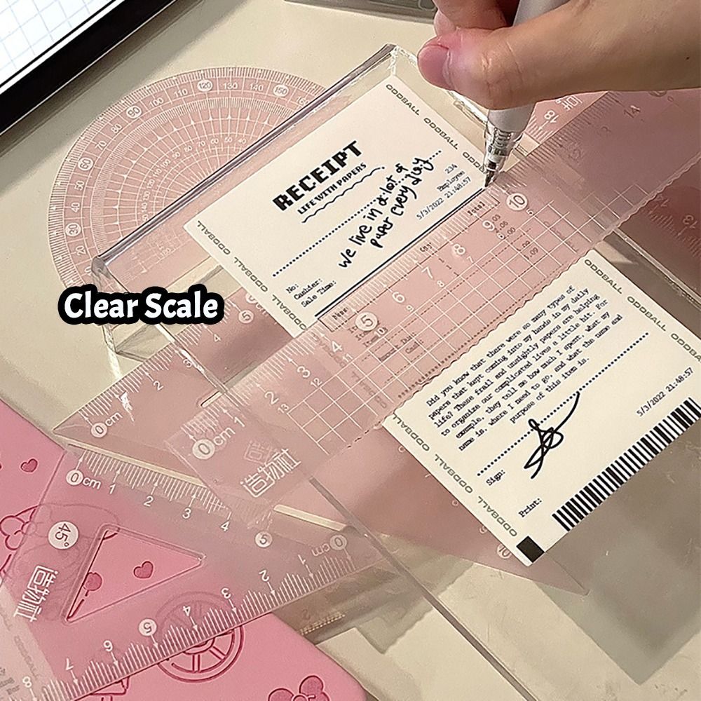 4 pçs/set multifuncional 15/20 - Ruler Set Transparent avaliação e preço