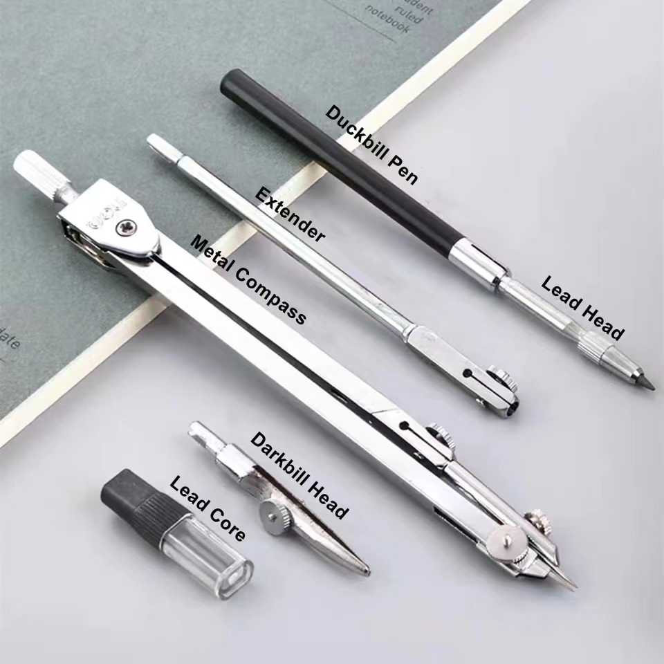 Conjunto de desenho de aço ino - Compass Geometry Set avaliação e preço