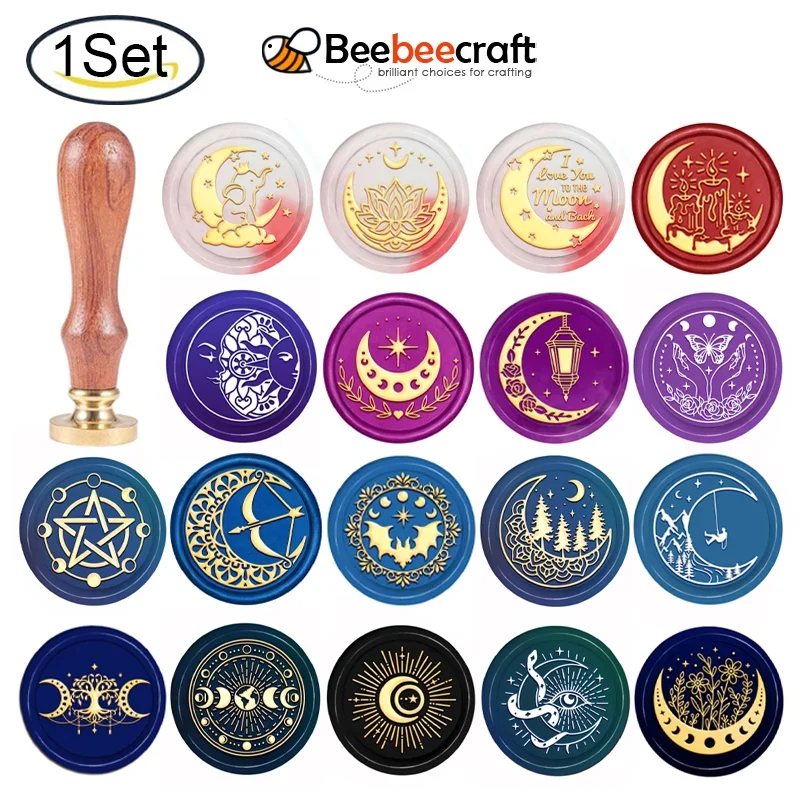 Lua Fase Cera Selo Carimbo com - Wax Seal Stamp Kit avaliação e preço