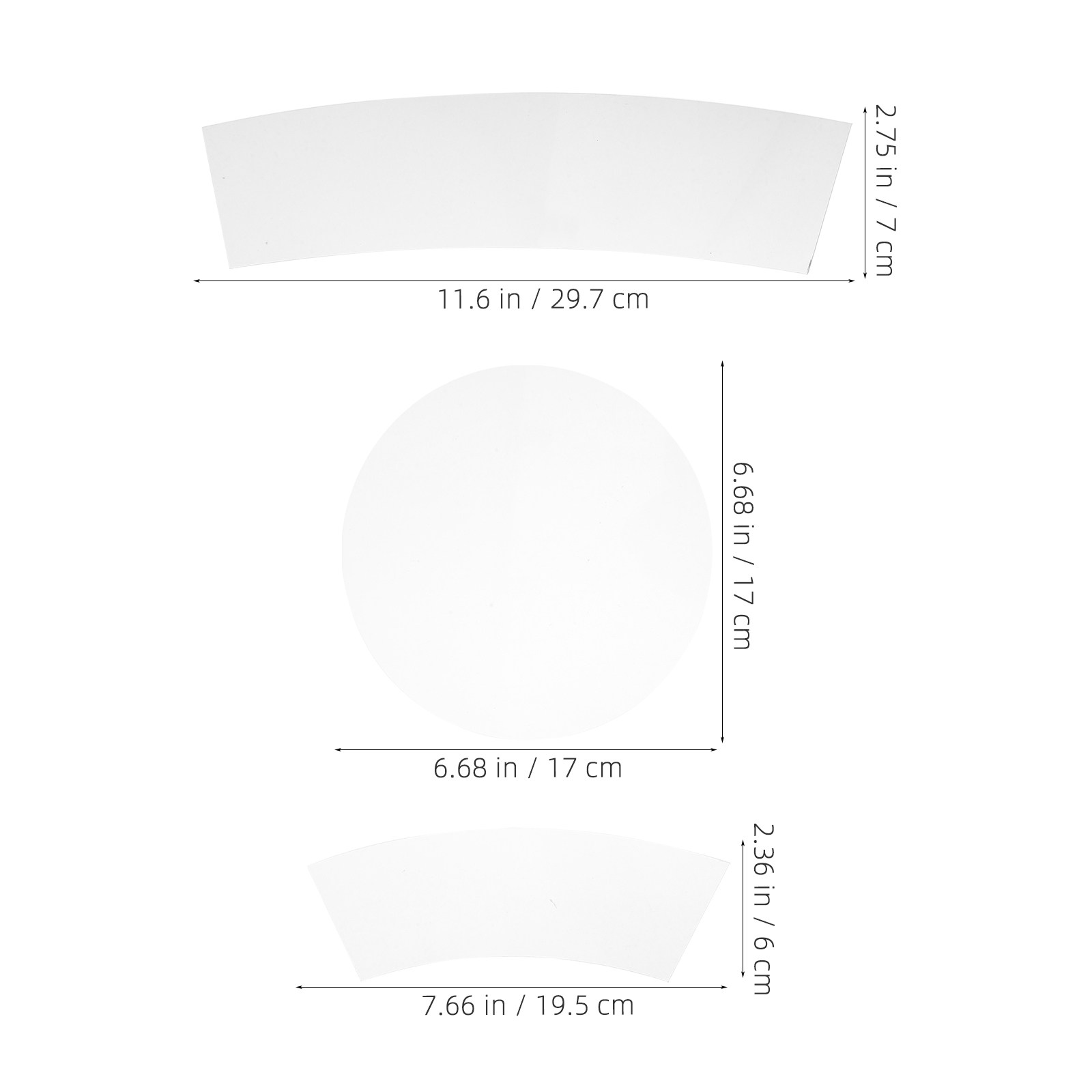 Conjunto de 3 Peças de Moldes  - Ruler Set Transparent avaliação e preço