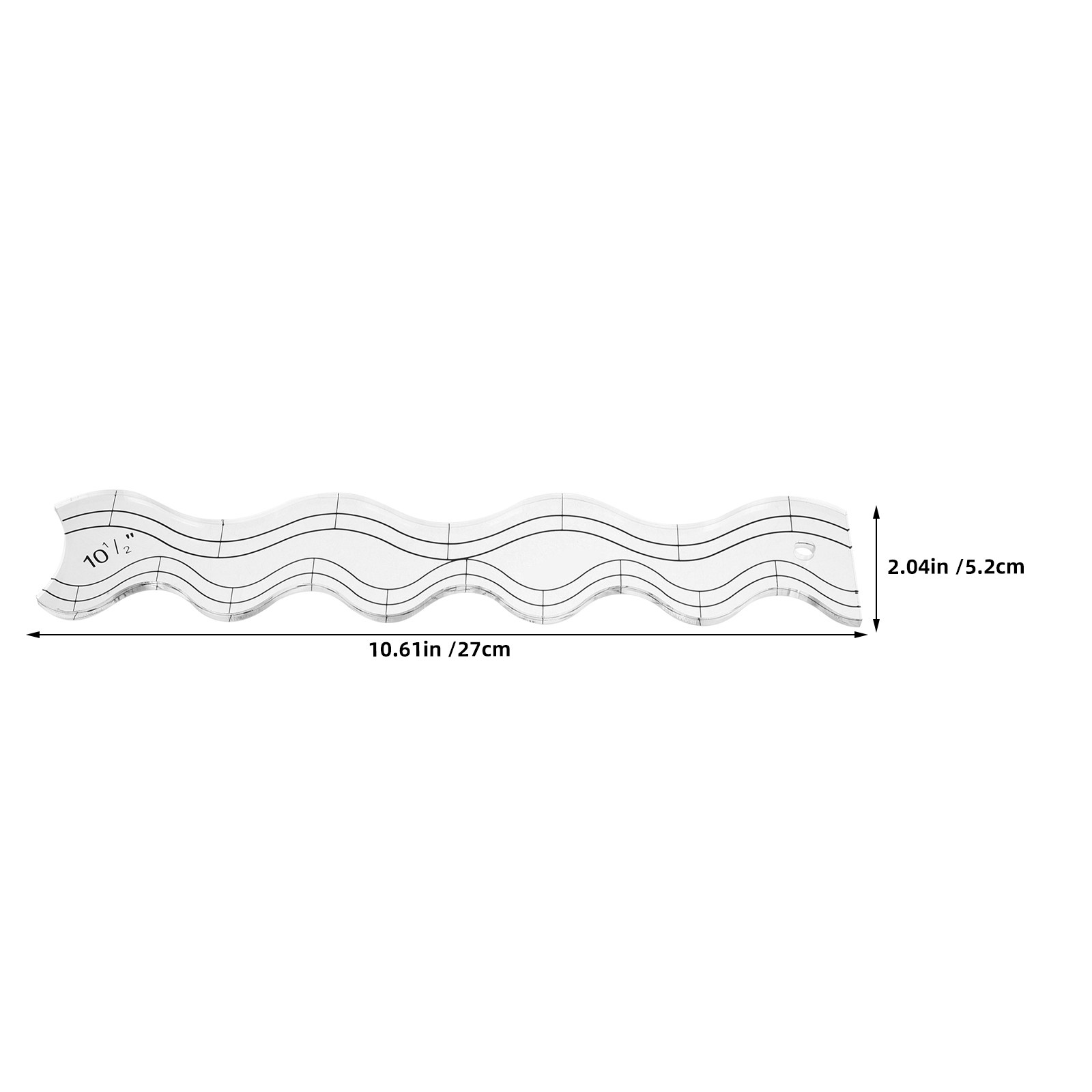 Conjunto de 2 Réguas Transpare - Ruler Set Transparent avaliação e preço