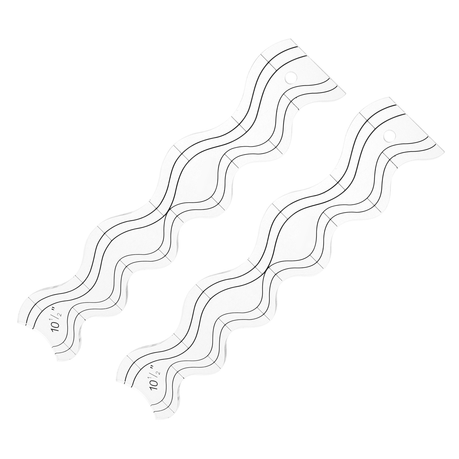Conjunto de 2 Réguas Transpare - Ruler Set Transparent avaliação e preço