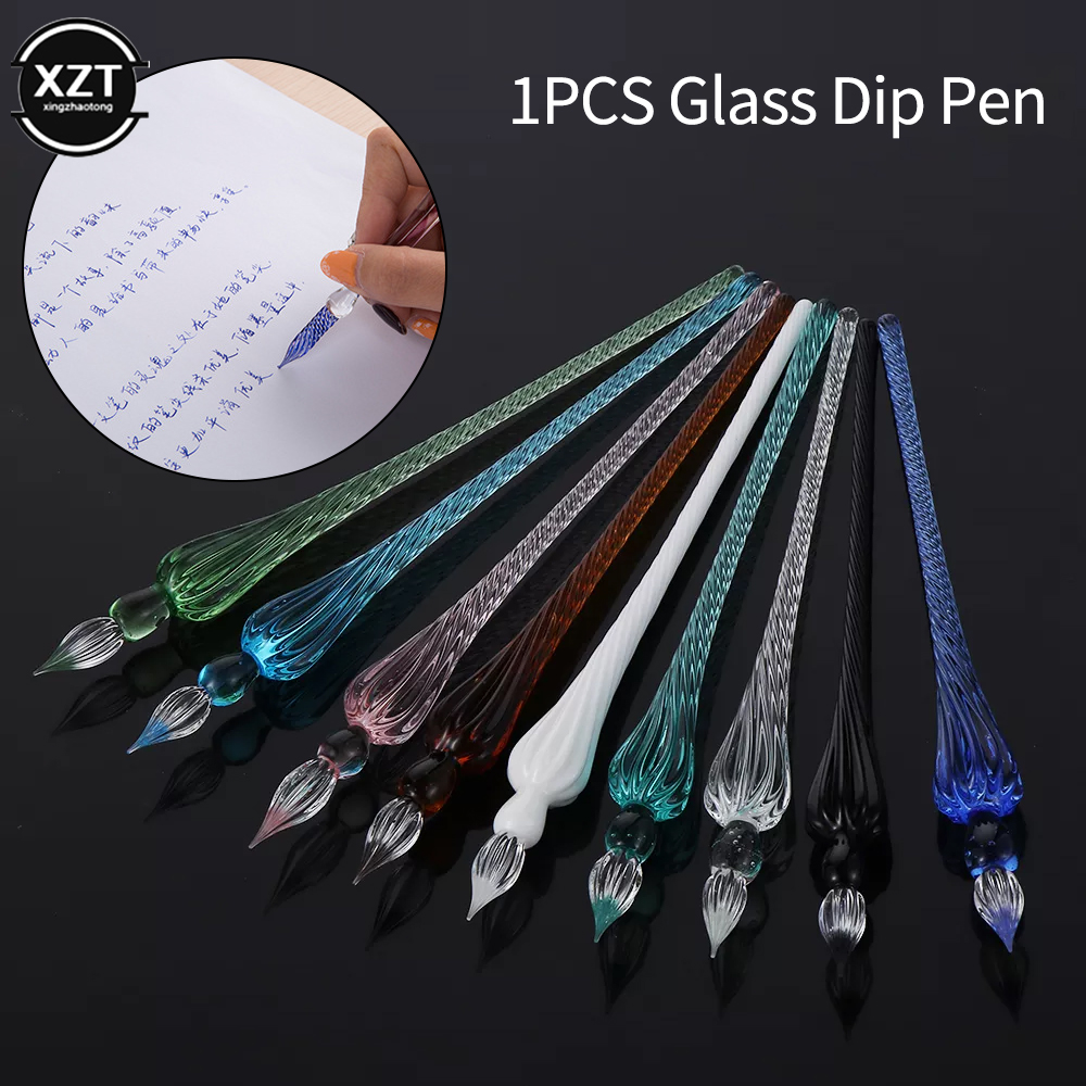 1 pçs novo mergulho de vidro d - Fountain Pen Ink avaliação e preço