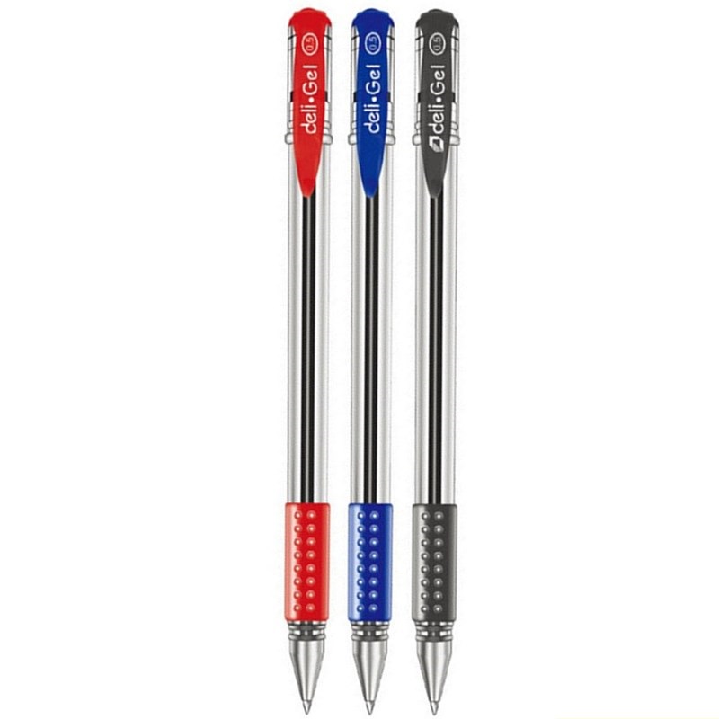 Deli 0.5mm preto vermelho azul - Stationery Office And School Supply Stores avaliação e preço